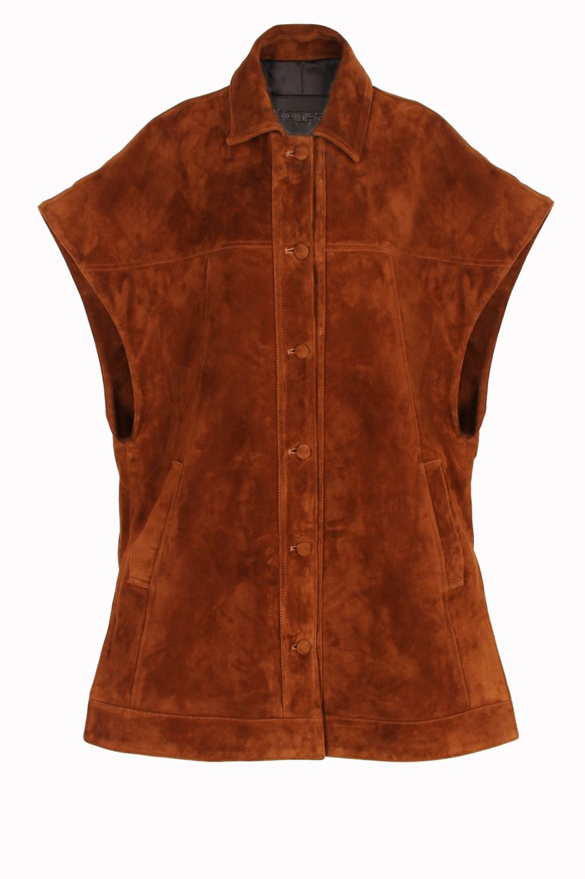 MIRI SUEDE VEST | CARAMEL