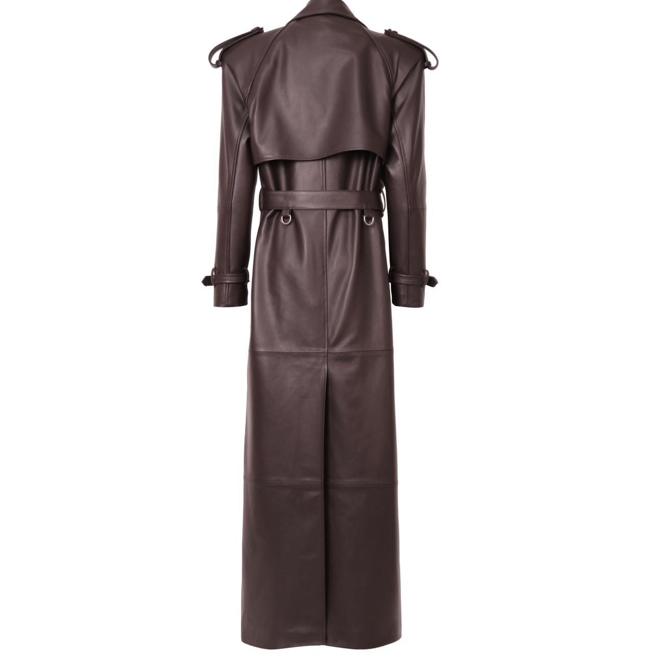 BB LEATHER TRENCH | CHOCOLATE BROWN