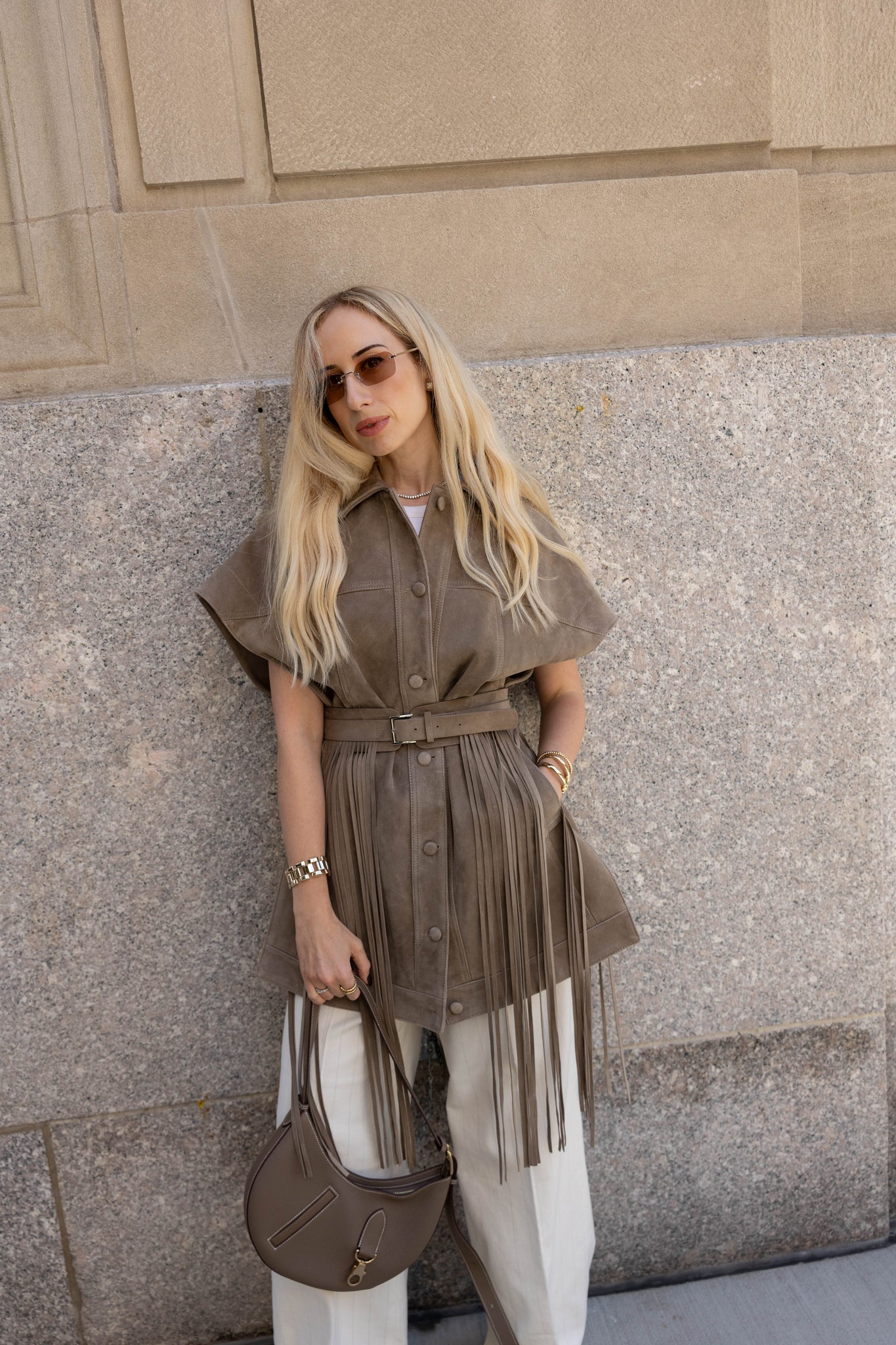 DOLLY BELT | Etoupe Suede