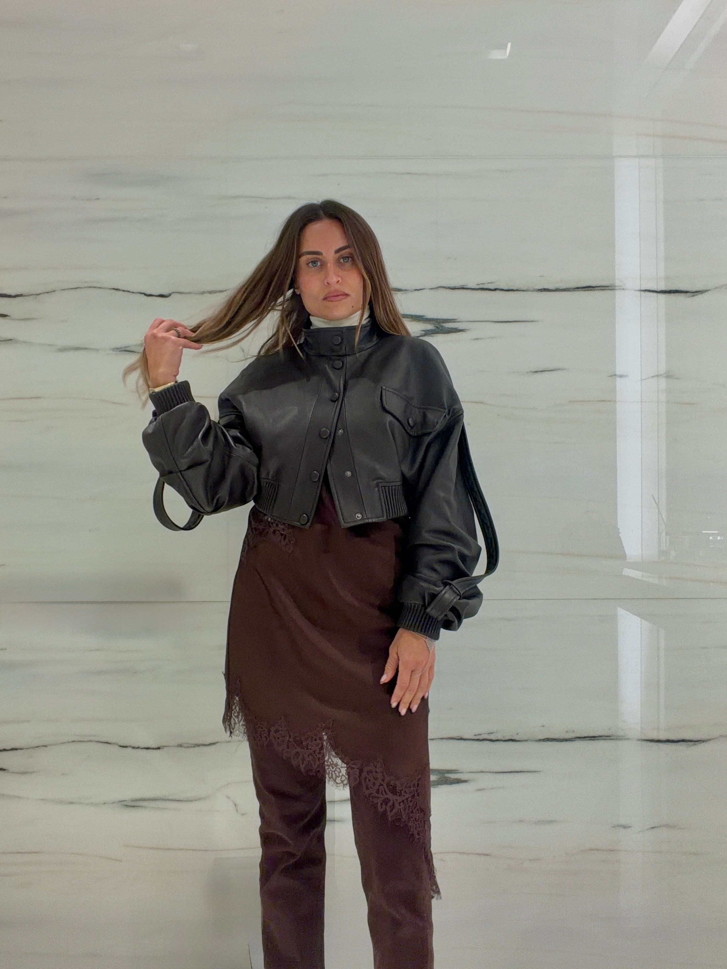 SISI MINI BOMBER | CHOCOLATE BROWN