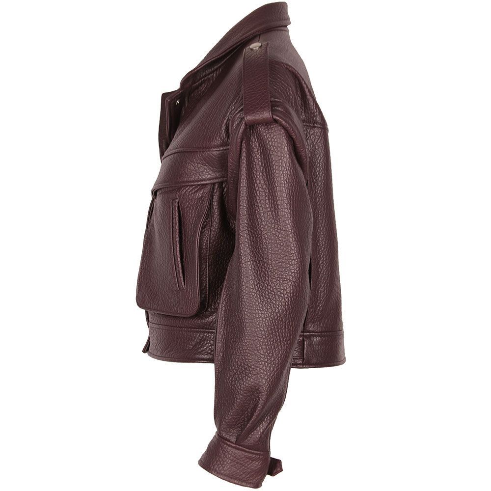 OTTO LEATHER VEST & JACKET | PEBBLE BORDEAUX