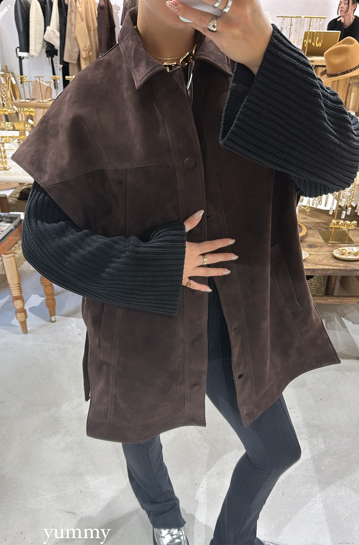 MIRI SUEDE VEST | CHOCOLATE BROWN SUEDE