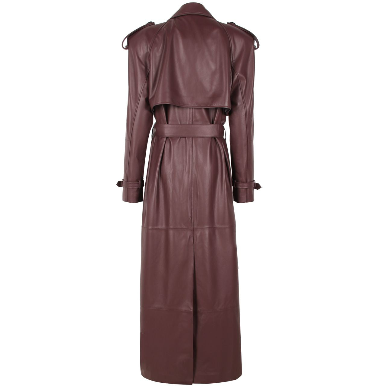 BB LEATHER TRENCH | BORDEAUX