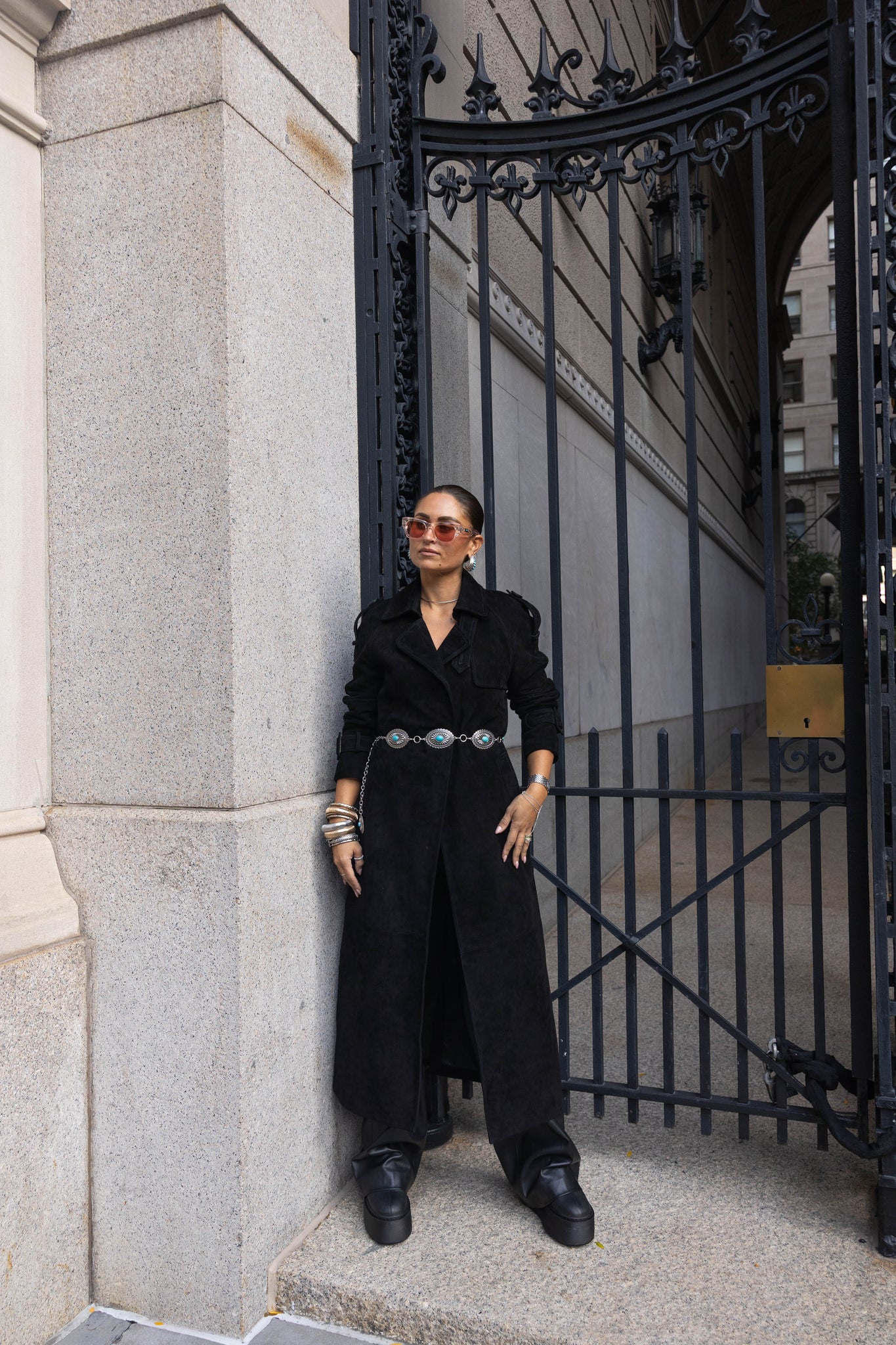 ASH SUEDE COAT | BONSAI BLACK