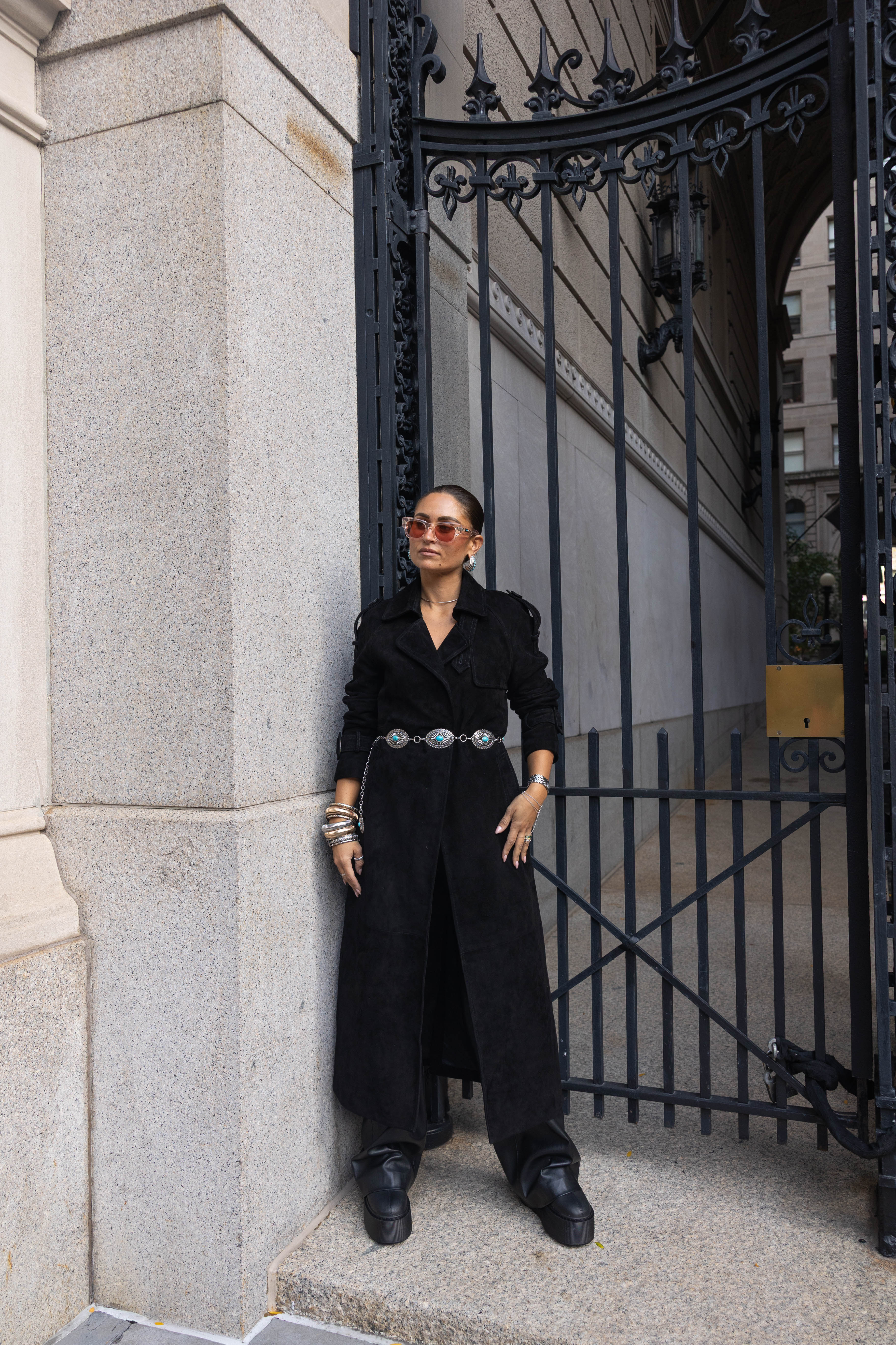 ASH SUEDE COAT | BONSAI BLACK