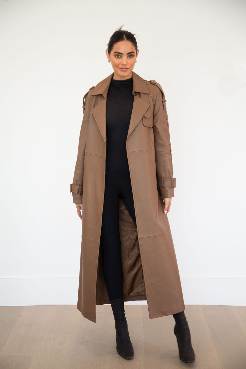 ASH LEATHER COAT | PENNY BROWN