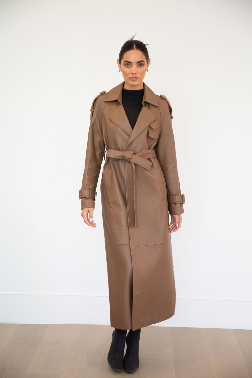 ASH LEATHER COAT | PENNY BROWN