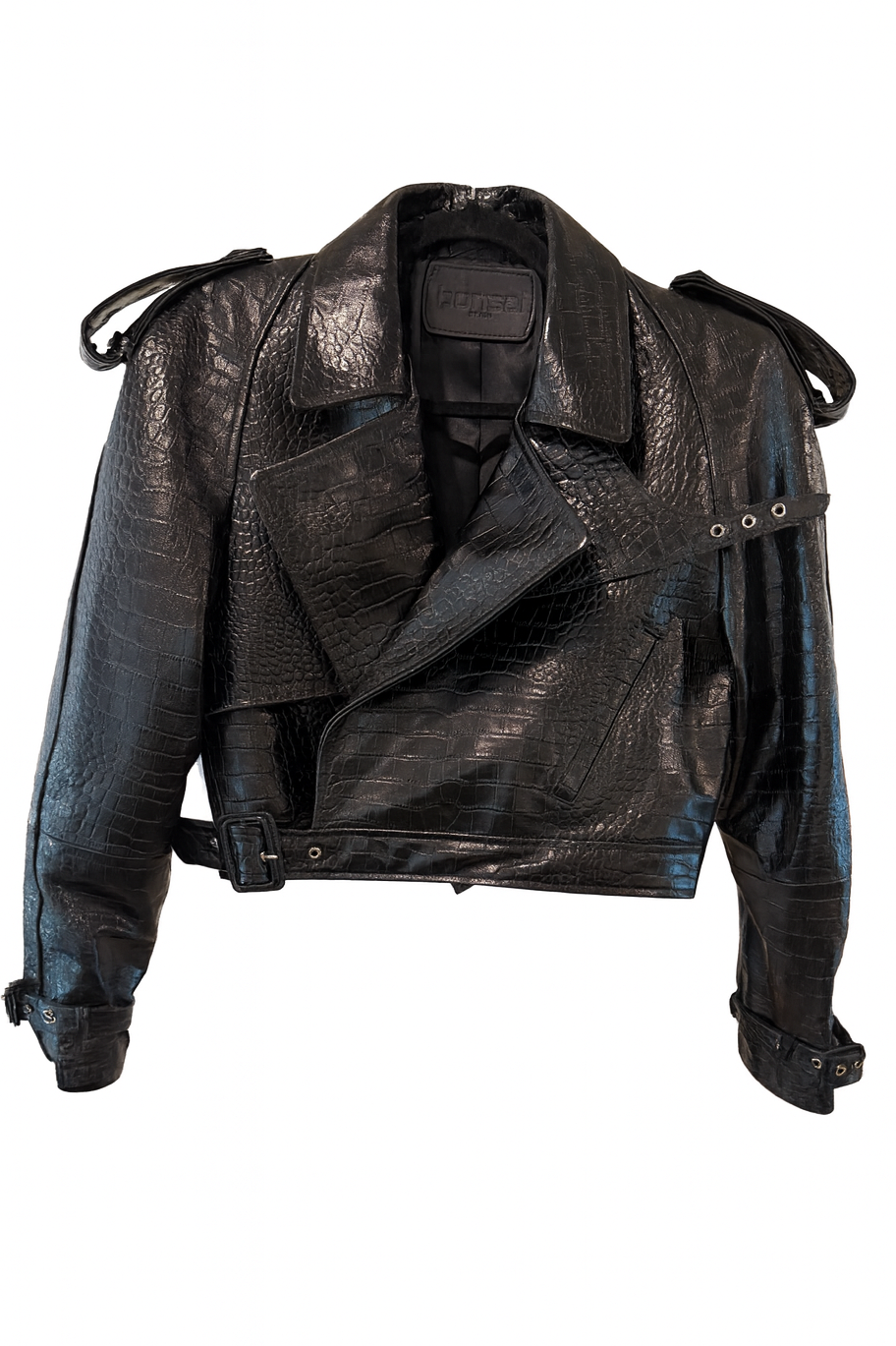 JOJO LEATHER SHORTY | BONSAI BLACK GLOSSY CROC