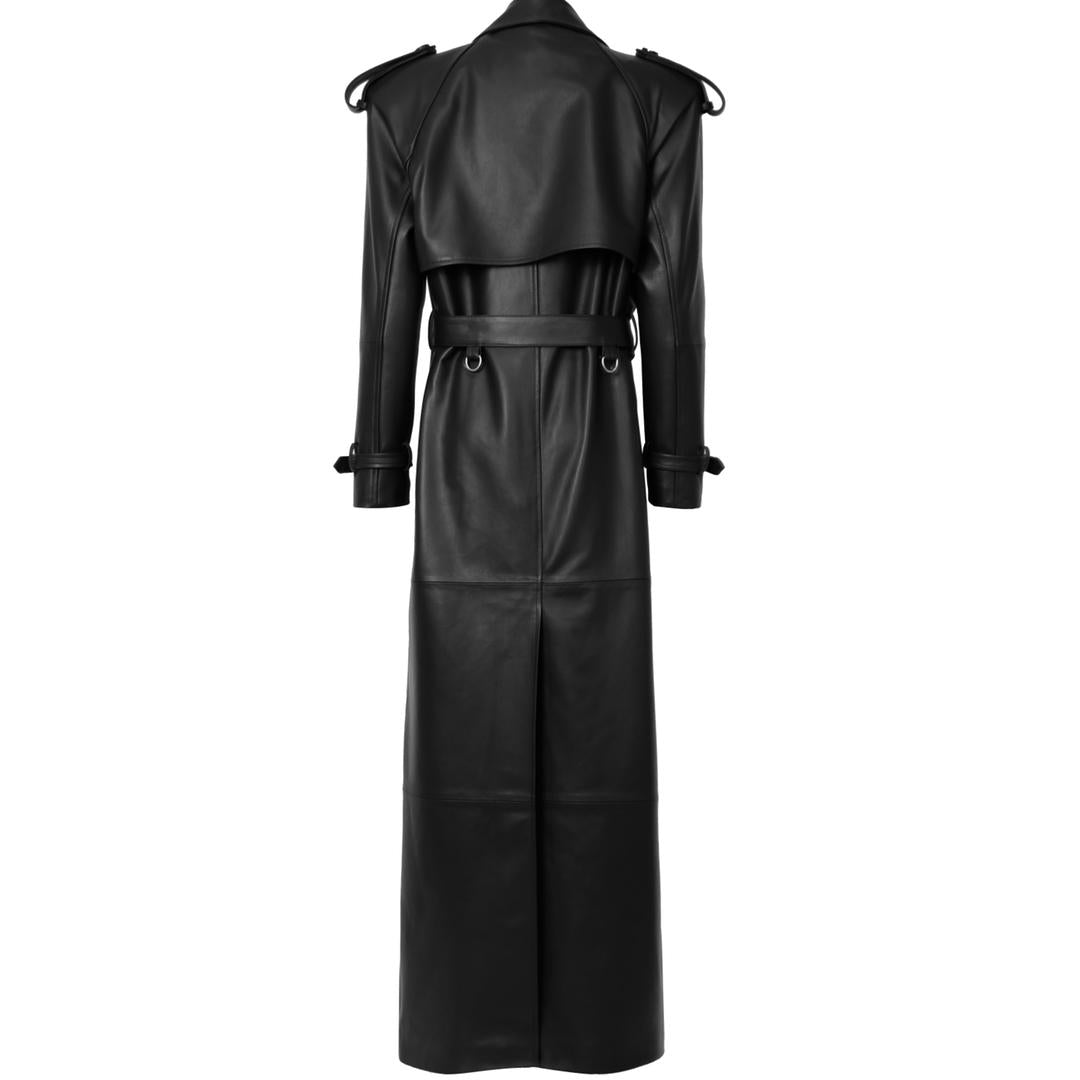 BB LEATHER TRENCH | BONSAI BLACK